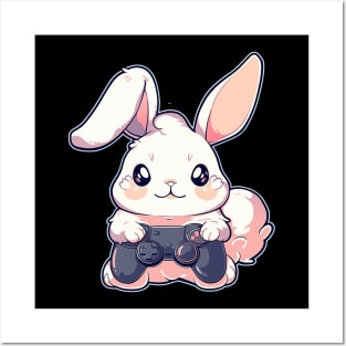 gaming bunny Posters and Art